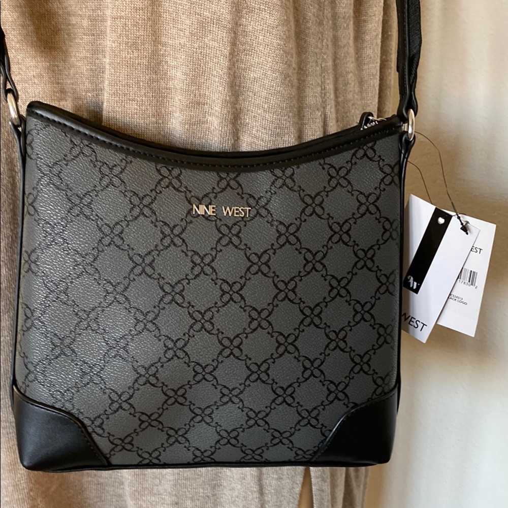 NWT Nine West Black Crossbody Bag with Sleek Design